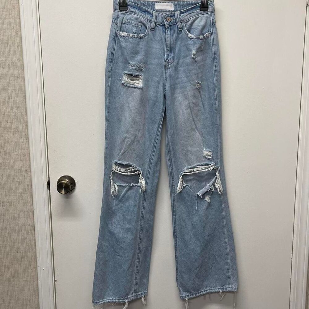 EUC Vervet Size 25 (XS/2) Women's Distressed Blue Jeans
